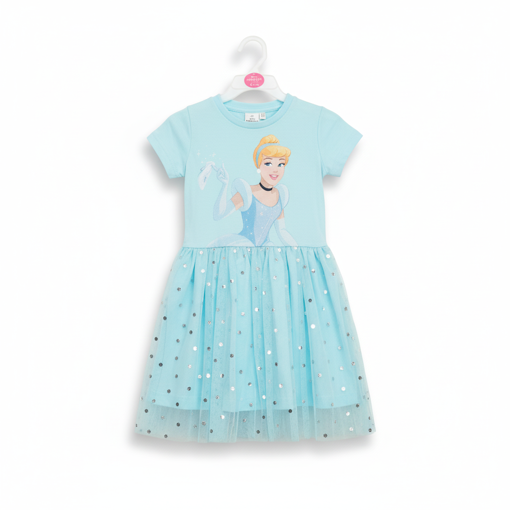 PRINCESS SOFIA - GIRL'S TULLE DRESS 100% COTTON | MESH 100% POLYESTER|