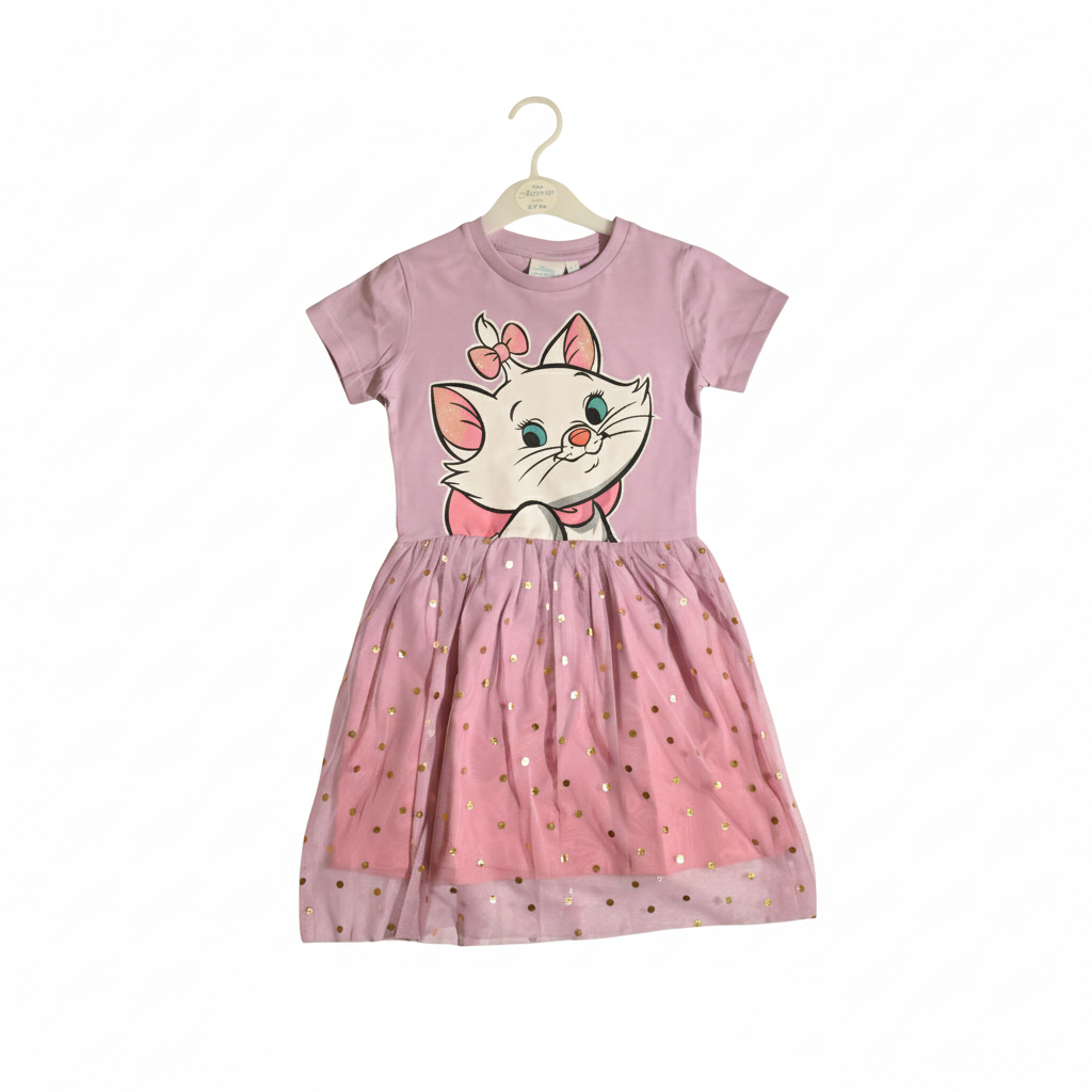 MARIE THE CAT - GIRL'S TULLE DRESS 100% COTTON | MESH 100% POLYESTER