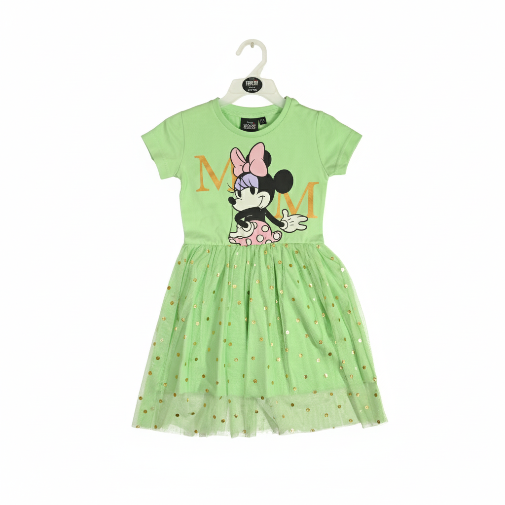 MINNIE MOUSE - GIRL'S TULLE DRESS 100% COTTON | MESH 100% POLYESTER