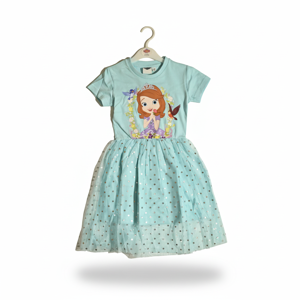 PRINCESS CINDARELLA - GIRL'S TULLE DRESS 100% COTTON | MESH 100% POLYESTER