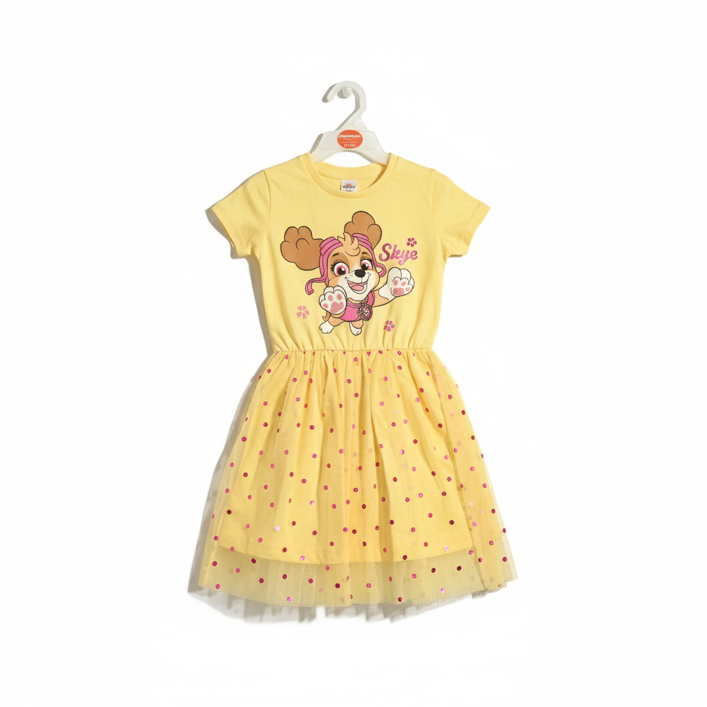 PAW PATROL - GIRL'S TULLE DRESS 100% COTTON | MESH 100% POLYESTER