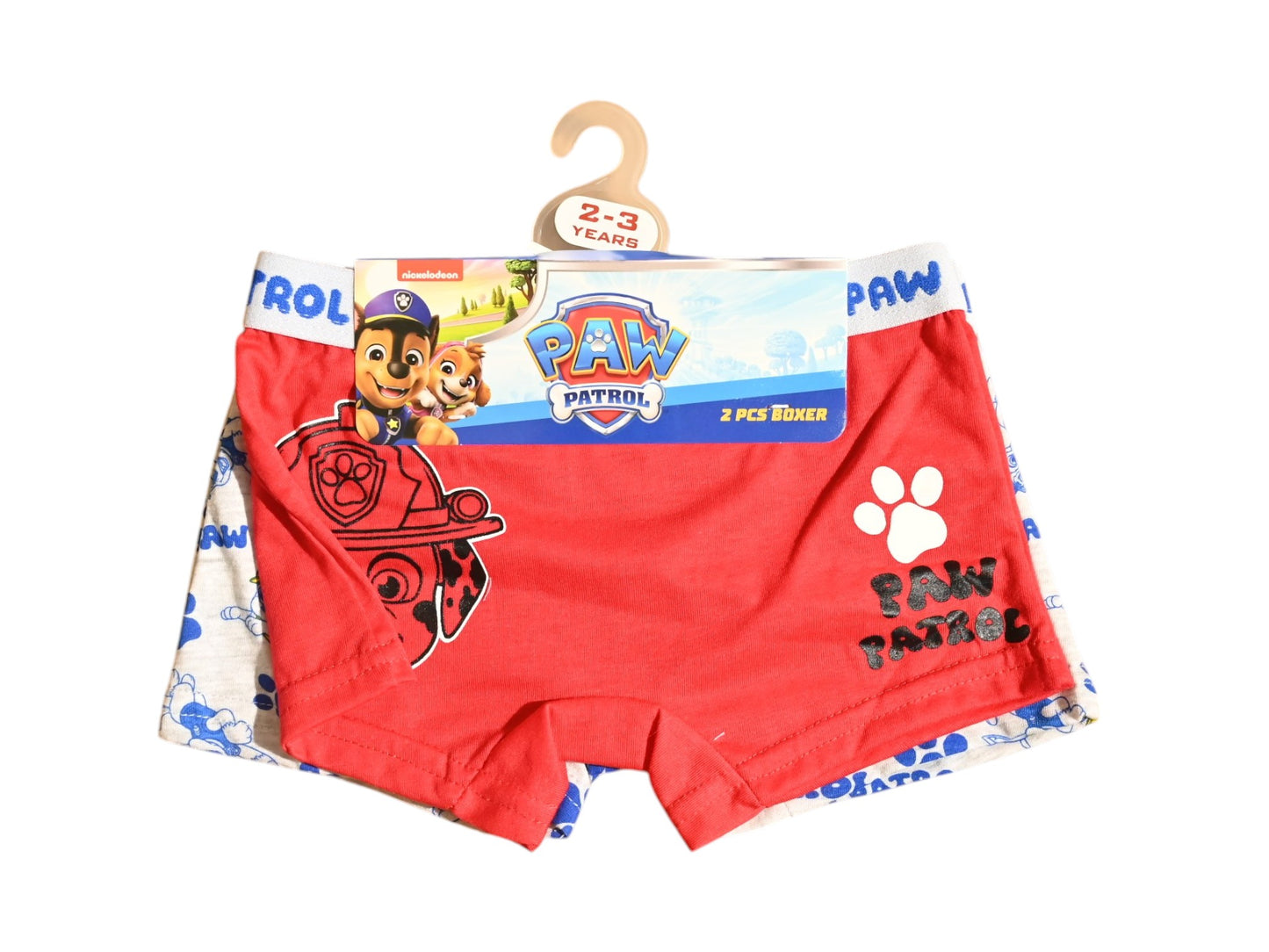 PAW PATROL 2PCS BOYS BOXER , 65%polyester,35%cotton