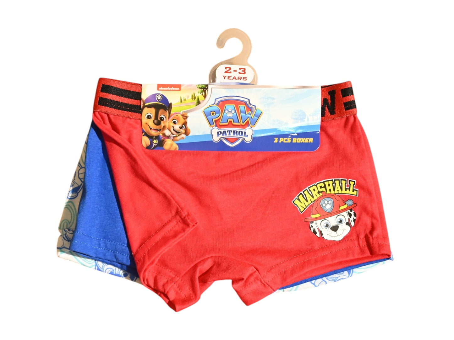 PAW PATROL 3PCS BOYS BOXER , 65%polyester,35%cotton