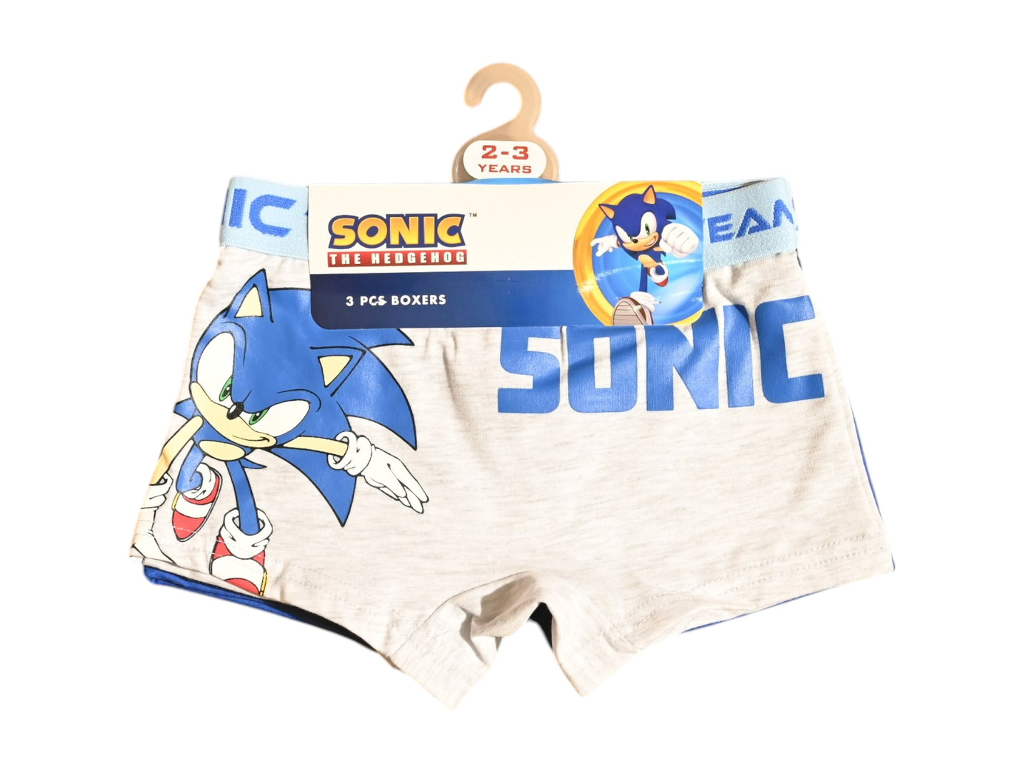 SONIC 3PCS BOYS BOXER , 65%polyester,35%cotton