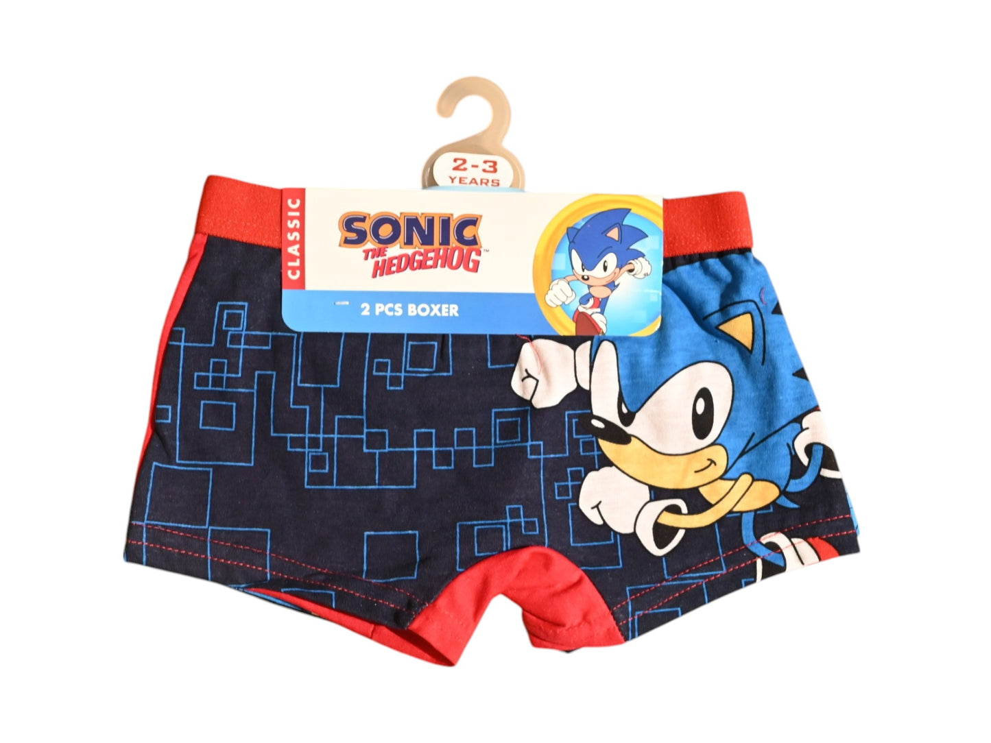 SONIC 2PCS BOYS BOXER , 65%polyester,35%cotton