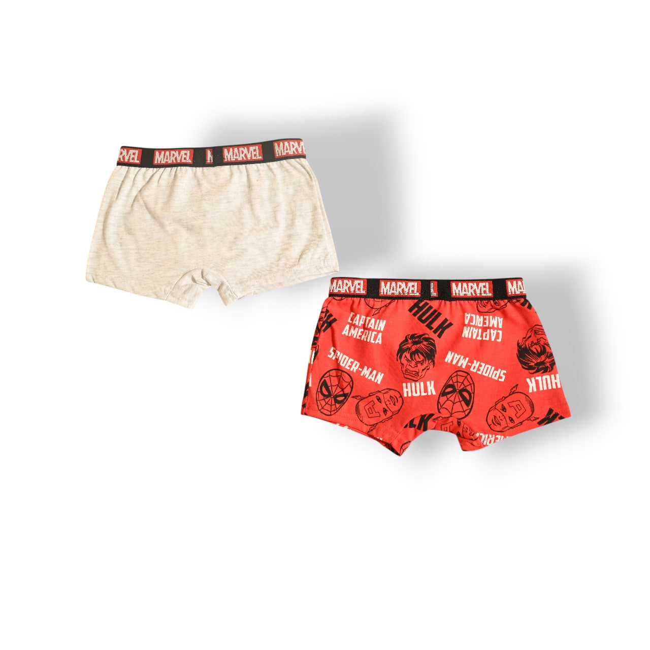 MARVEL 2PCS BOYS BOXER , 65%polyester,35%cotton