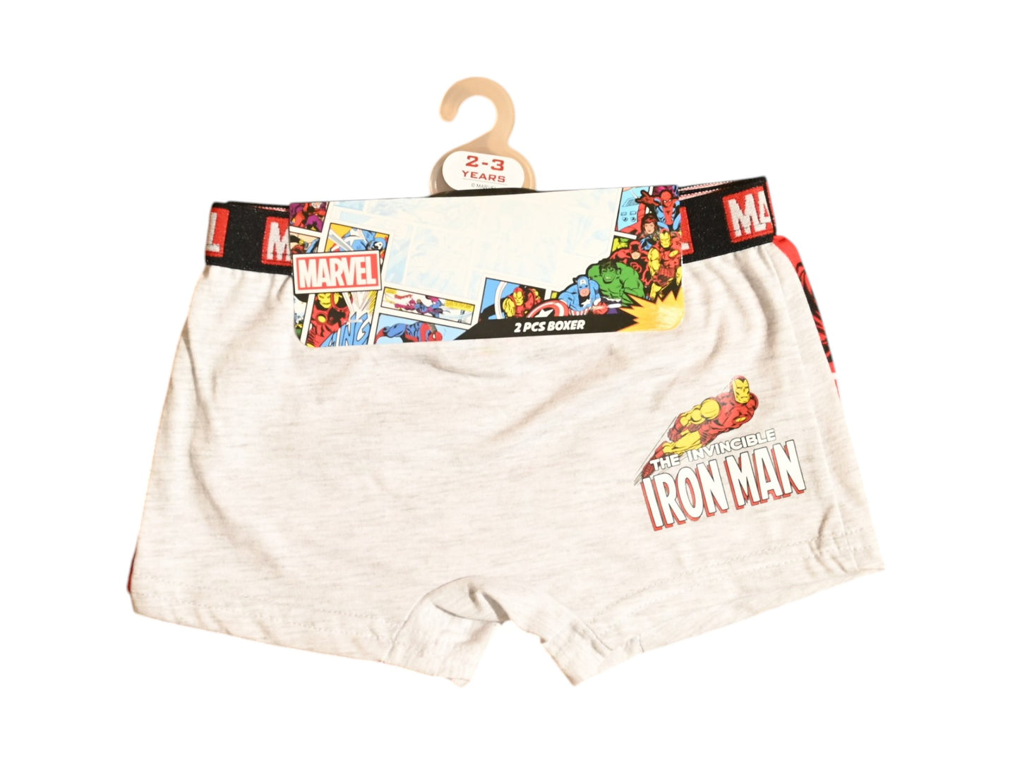 MARVEL 2PCS BOYS BOXER , 65%polyester,35%cotton