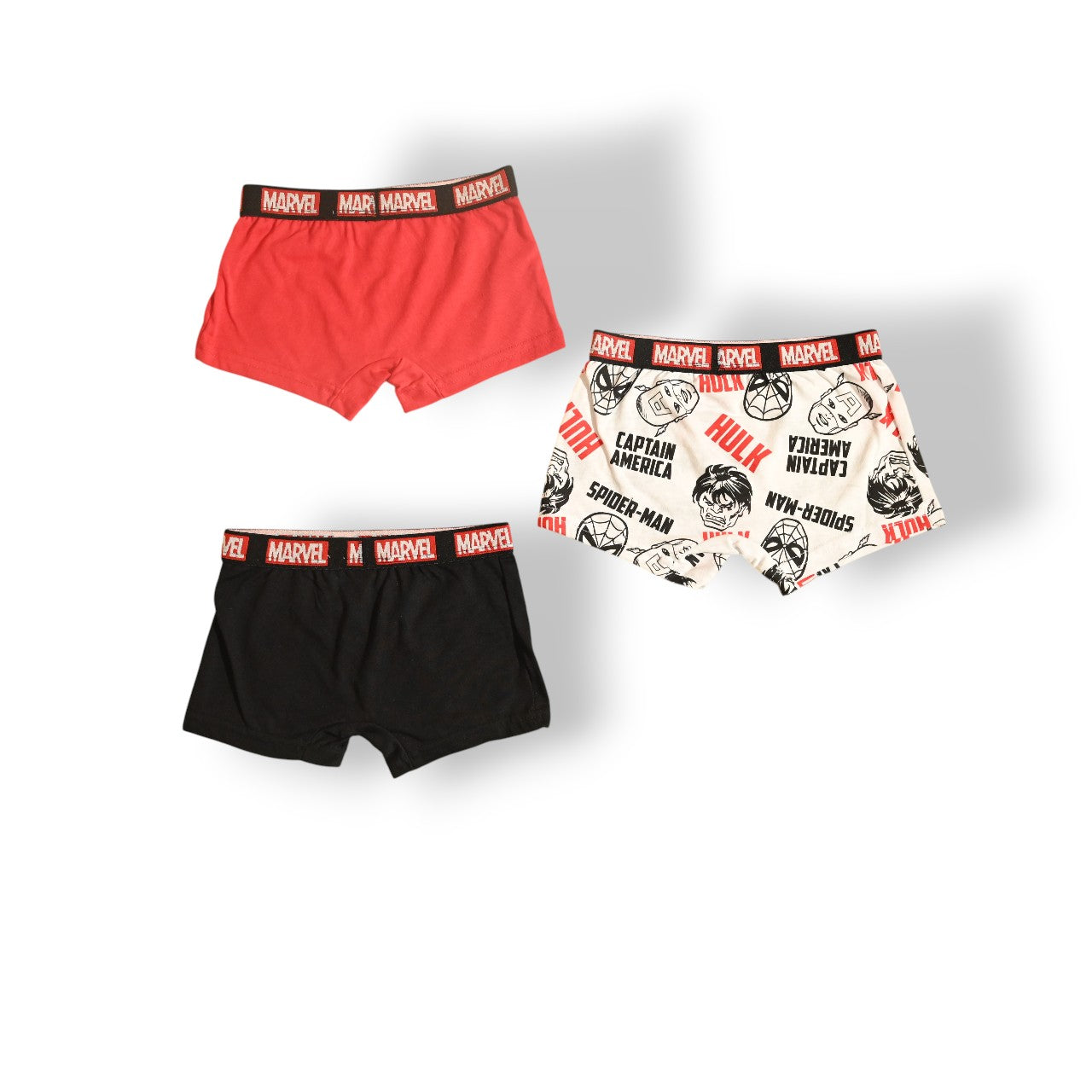 MARVEL 3PCS BOYS BOXER , 65%polyester,35%cotton