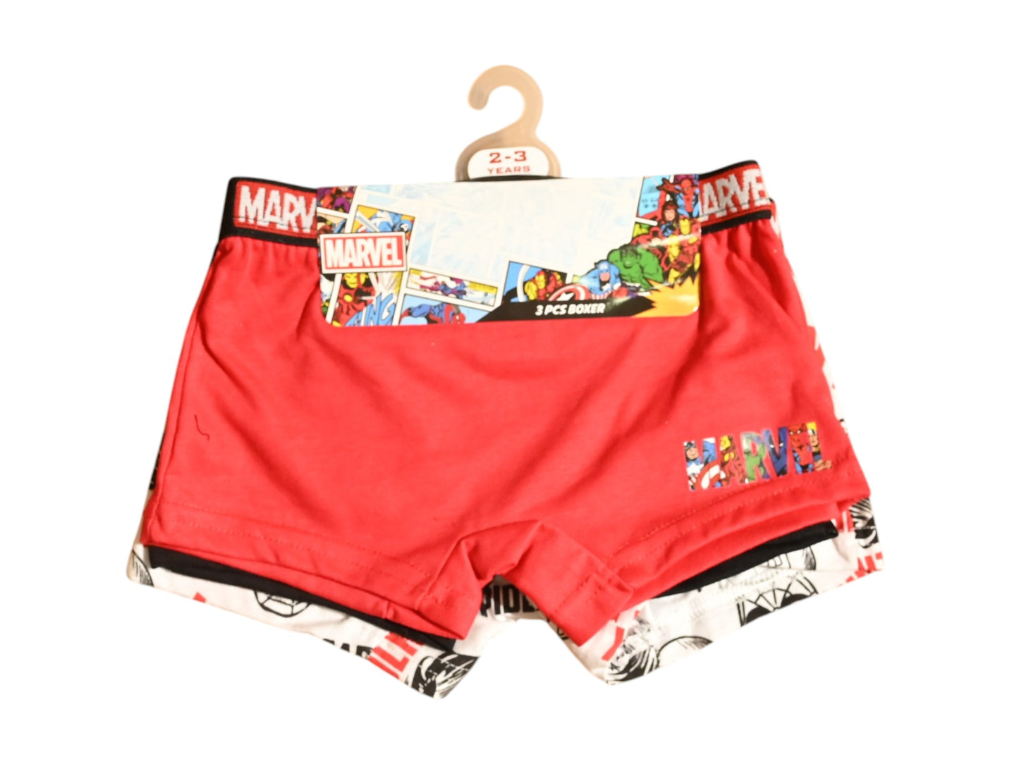 MARVEL 3PCS BOYS BOXER , 65%polyester,35%cotton
