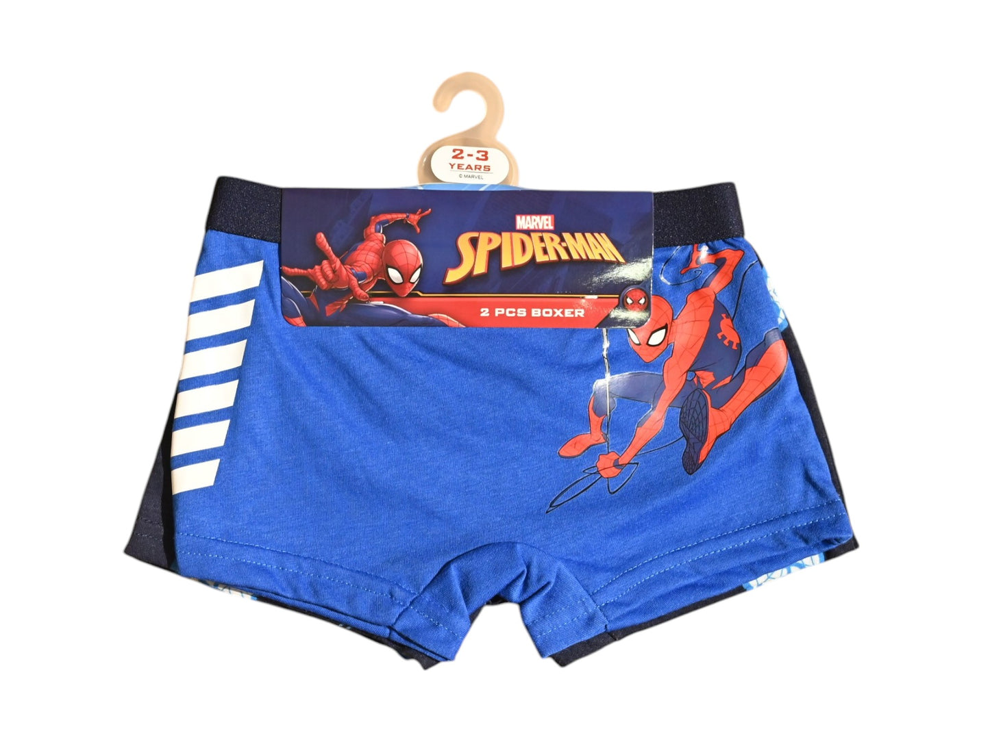 SPIDERMAN 2PCS BOYS BOXER , 65%polyester,35%cotton