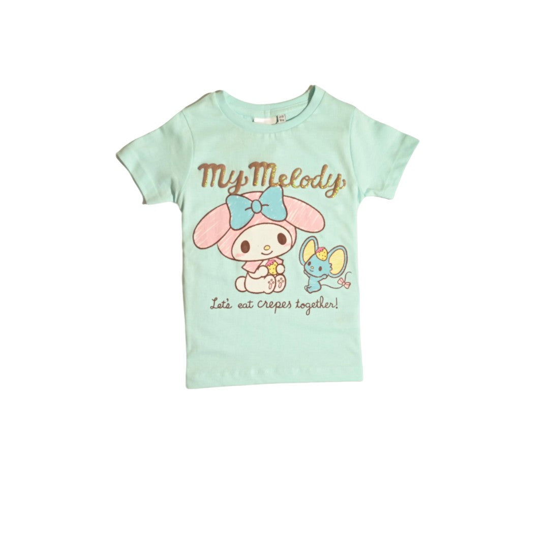 MY MELODY GIRLS T-SHIRT & SHORT SET