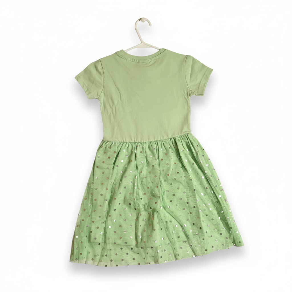 WINNIE THE POOH - GIRL'S TULLE DRESS 100% COTTON | MESH 100% POLYESTER