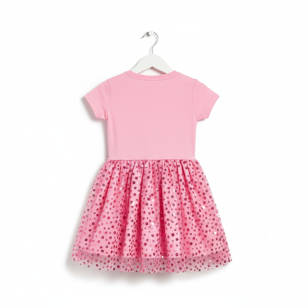 PRINCESS - GIRL'S TULLE DRESS 100% COTTON | MESH 100% POLYESTER