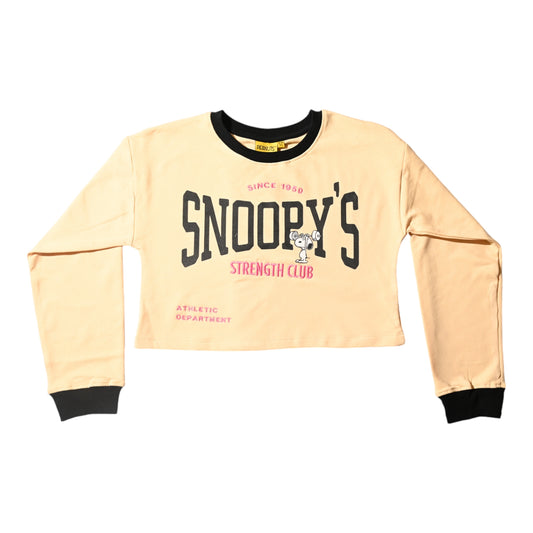 Snoopy Girls Crop Sweattshirt