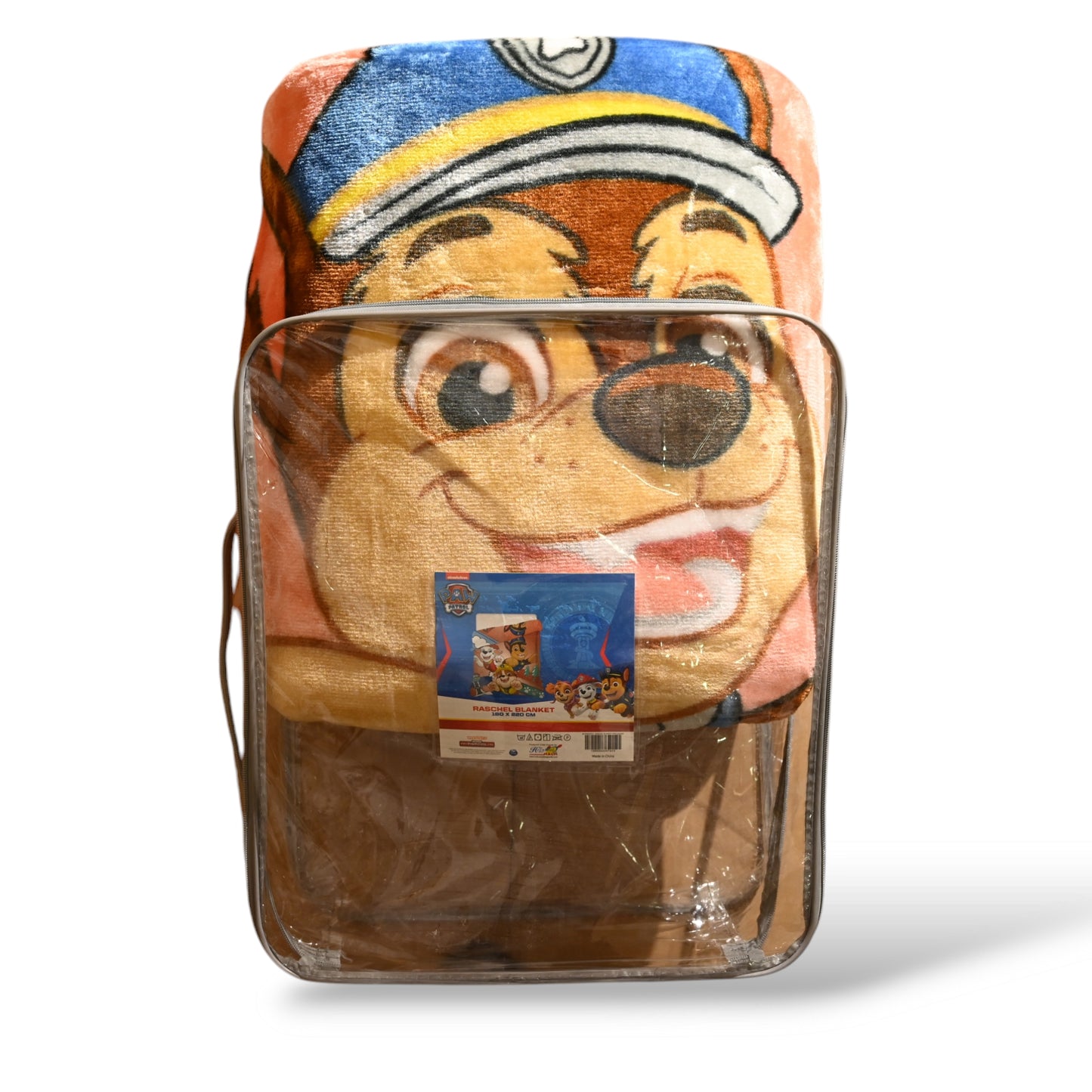 Paw Patrol Raschel Blanket - 160 x 220 cm, 100% Polyester
