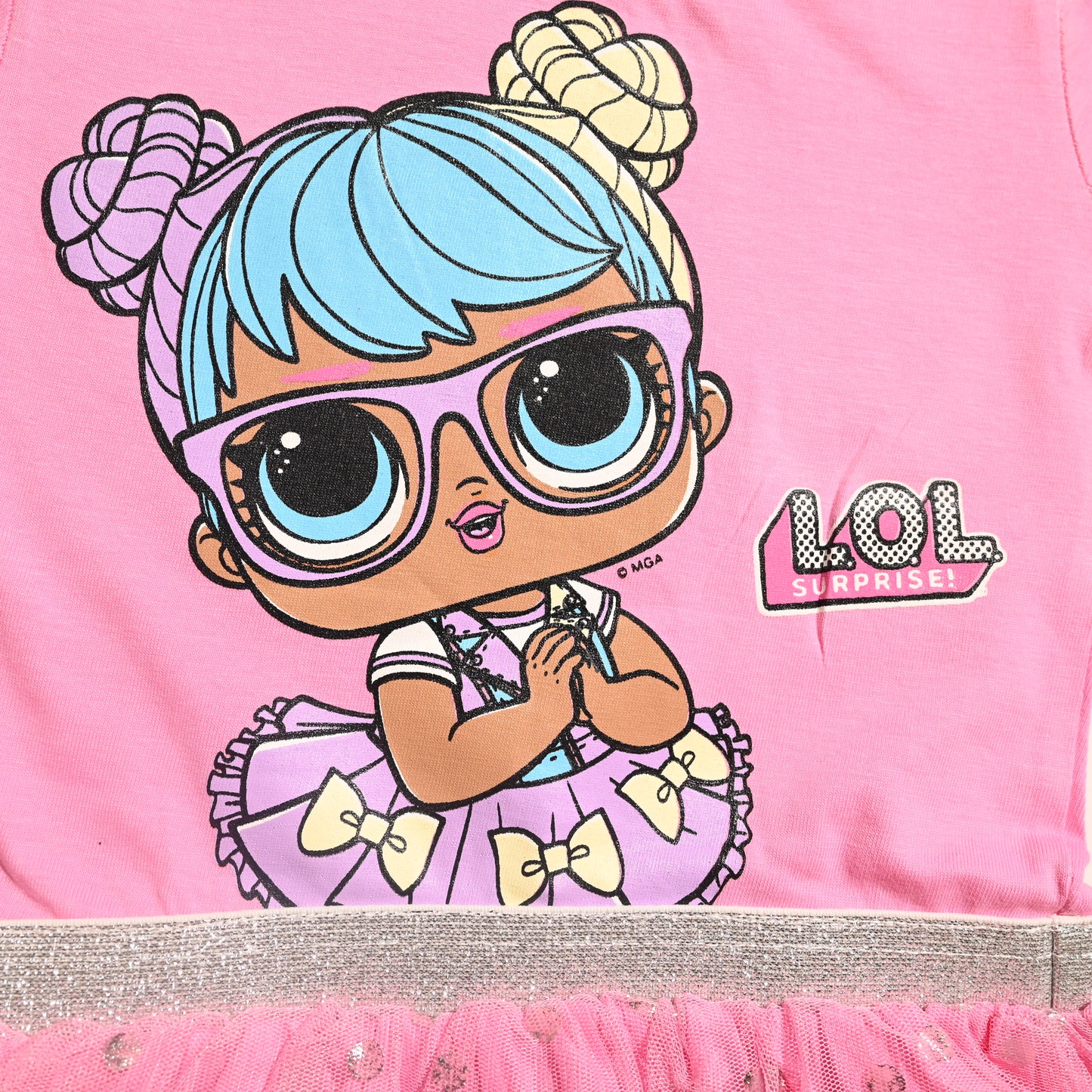 L.O.L. Surprise! Girls' Tutu Dress with Printed Design, Pink,