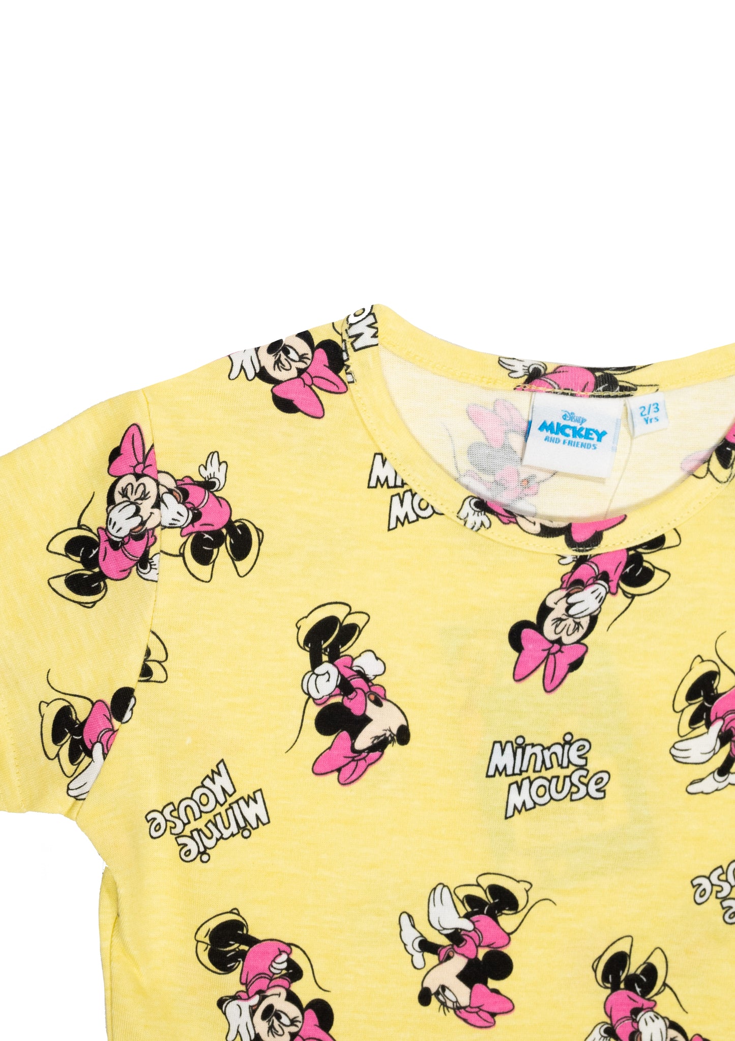 Girls' Minnie Mouse Print Dress, Yellow