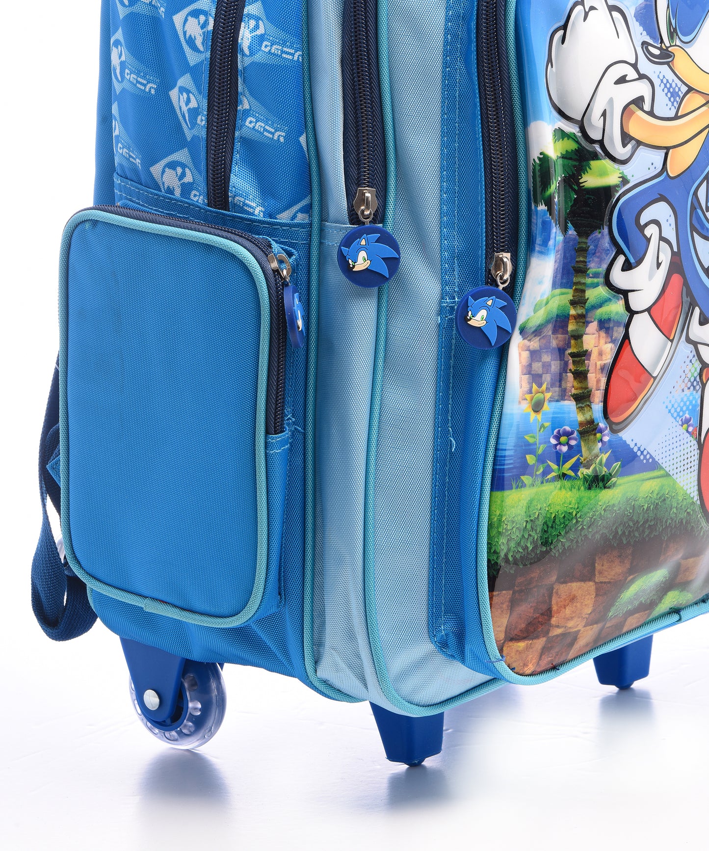 Sonic School bag - Trolley Bag with Lunch Bag and Pencil Case