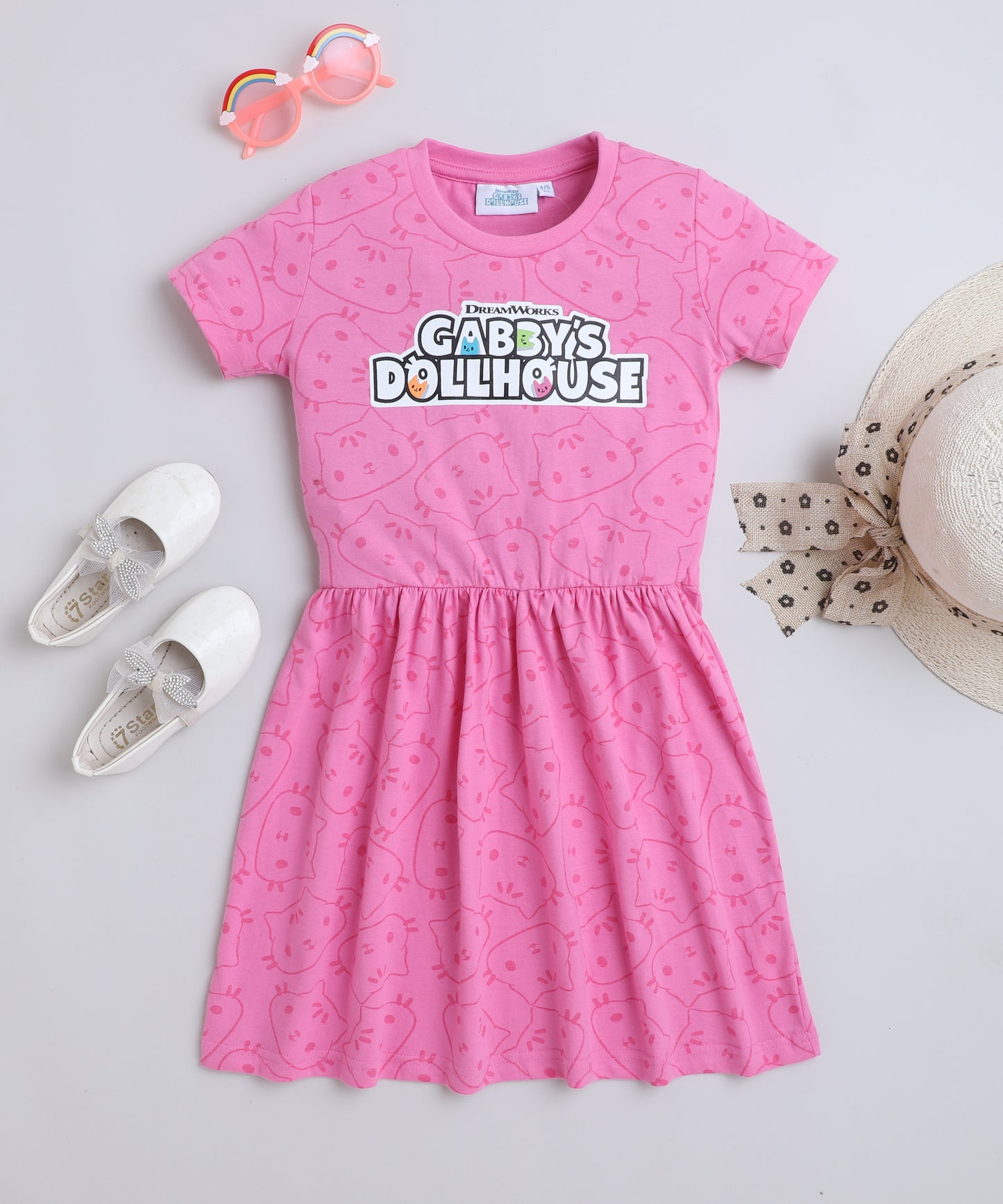 GABBY DOLLHOUSE - Girl's Jersey Dress | Girls Dress | Cotton | Gabby's