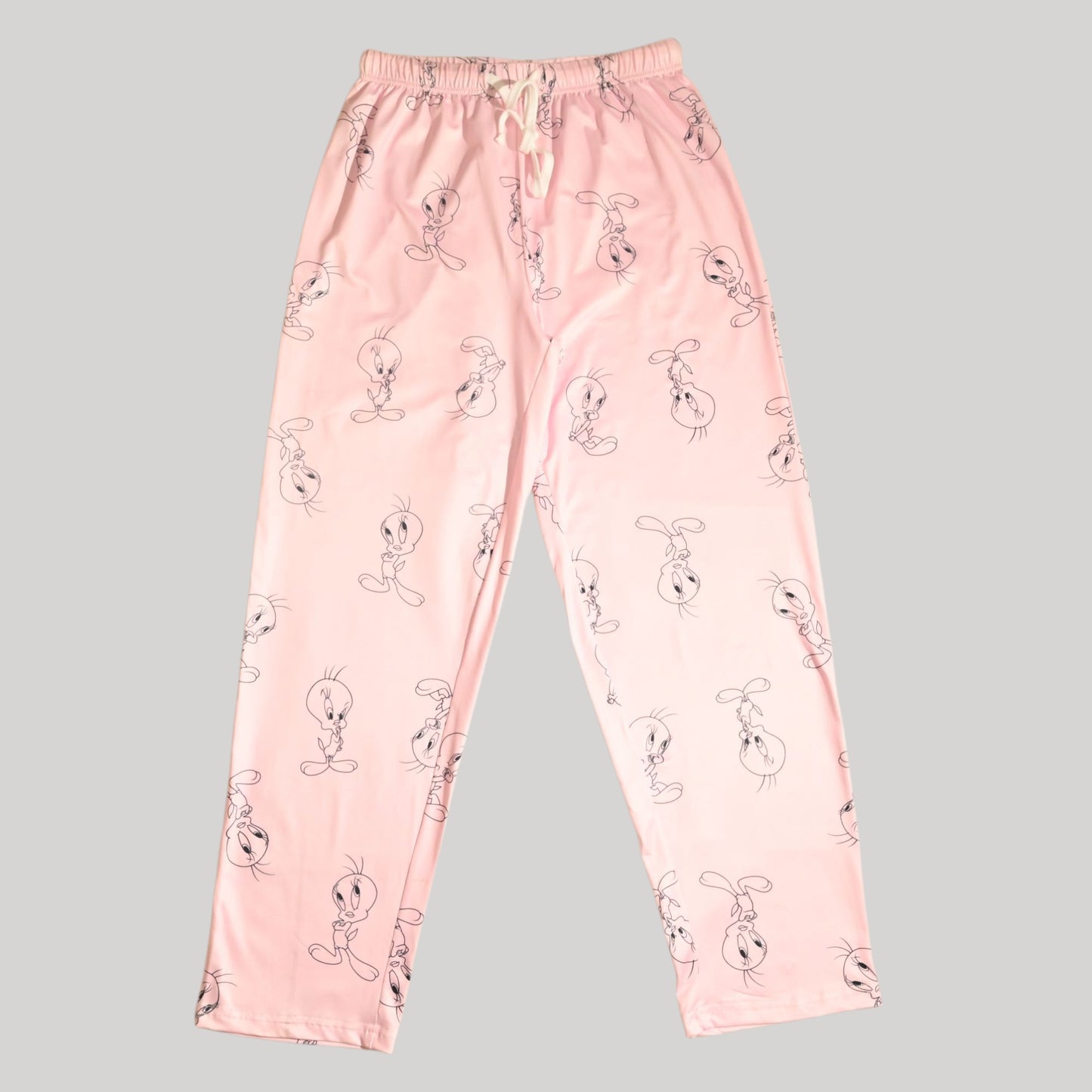 TWEETY WOMENS SHORT SLEEVE PAJAMA SETS , SILKY POLYESTER
