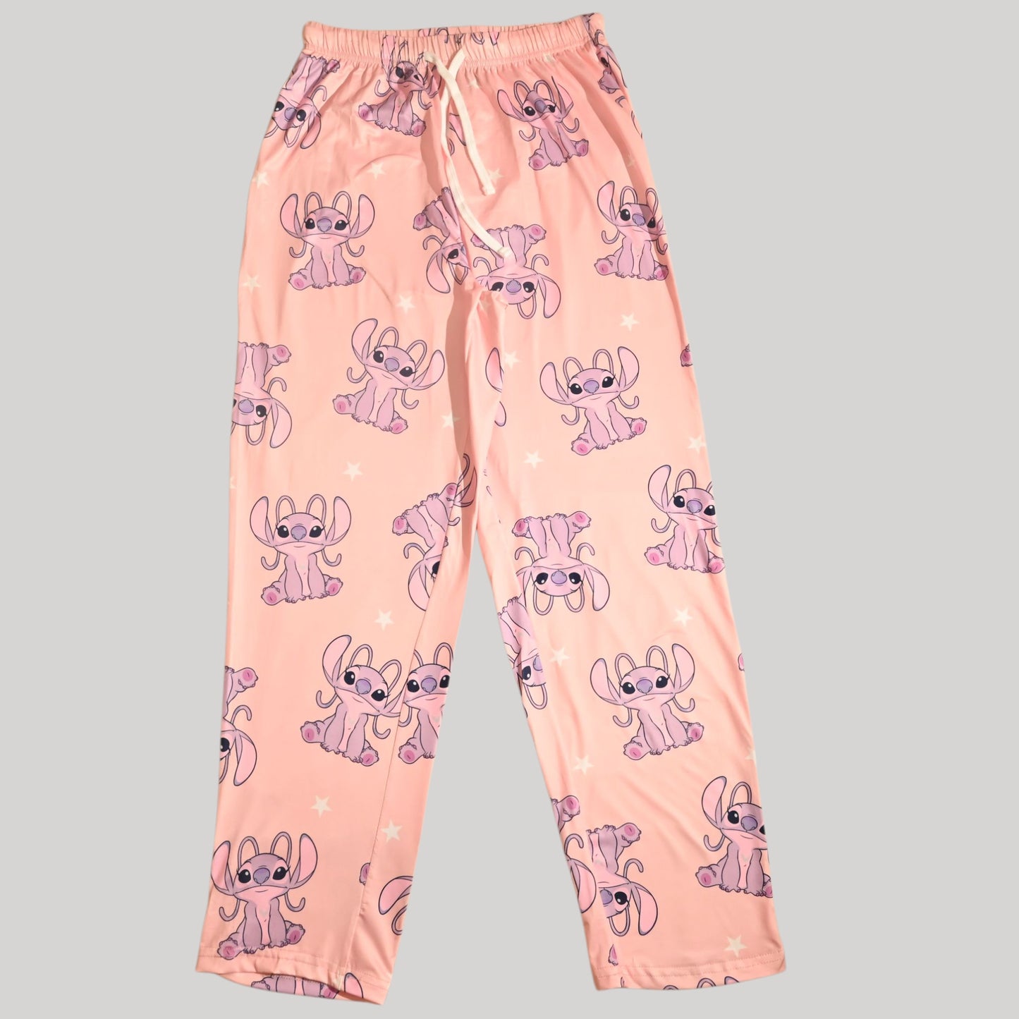 LILO & STITCH WOMENS SHORT SLEEVE PAJAMA SETS , SILKY POLYESTER
