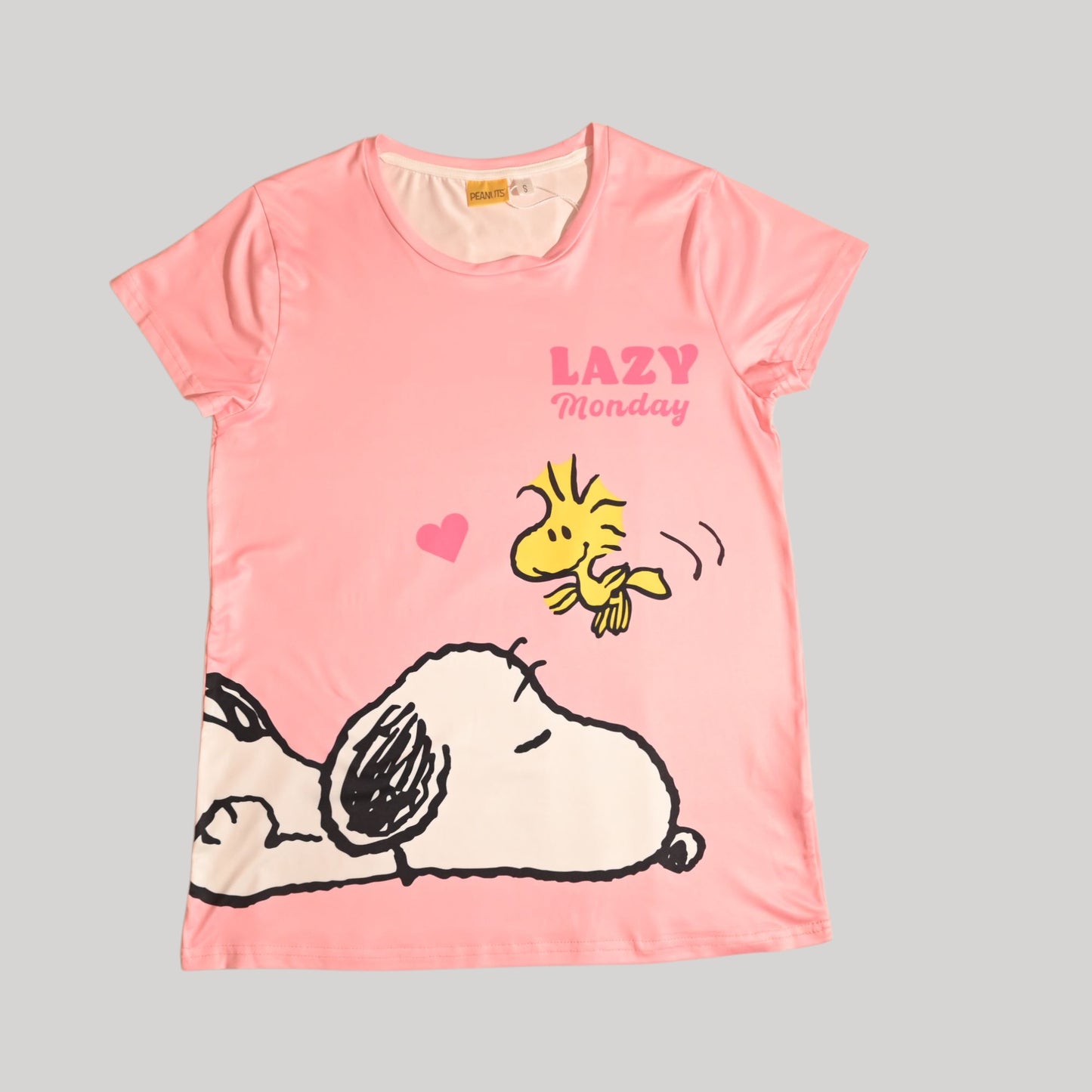PEANUT WOMENS SHORT SLEEVE PAJAMA SETS , SILKY POLYESTER