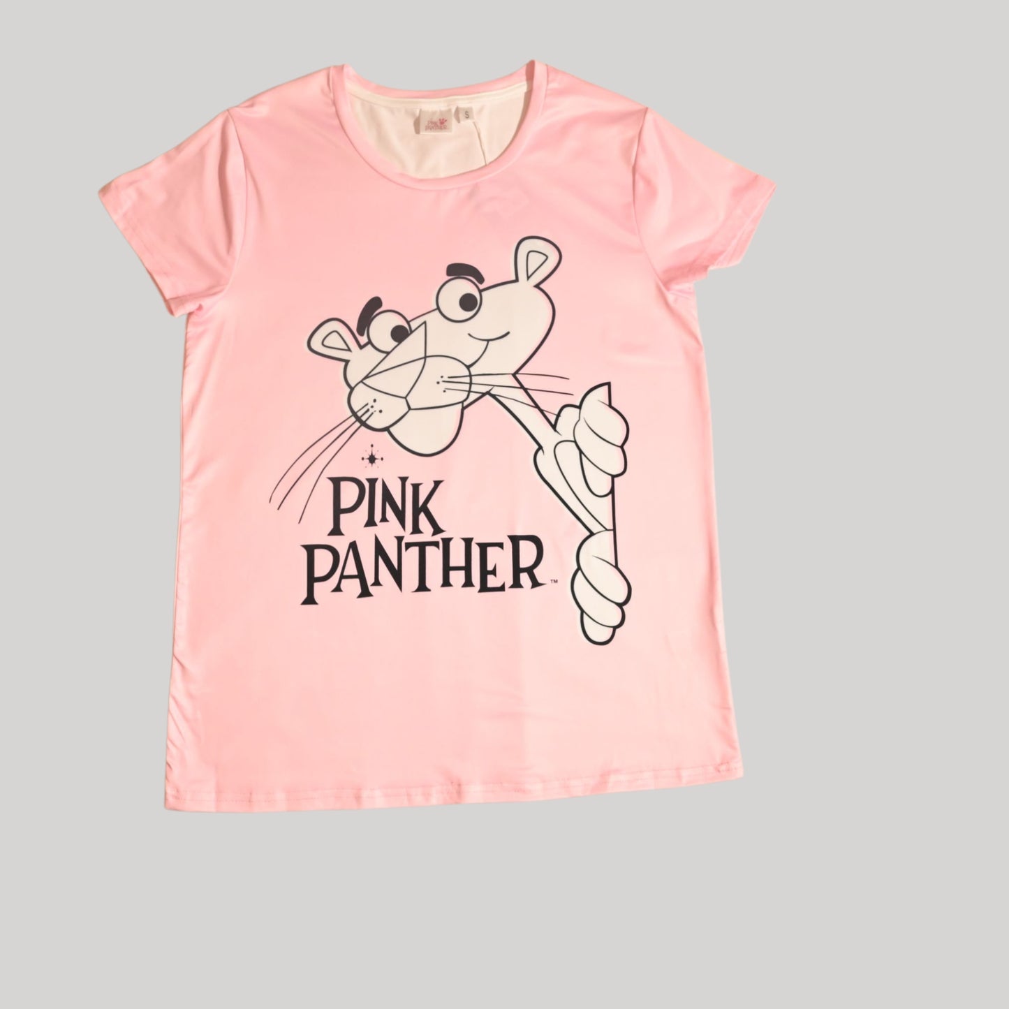 PINK PANTHER WOMENS SHORT SLEEVE PAJAMA SETS , SILKY POLYESTER