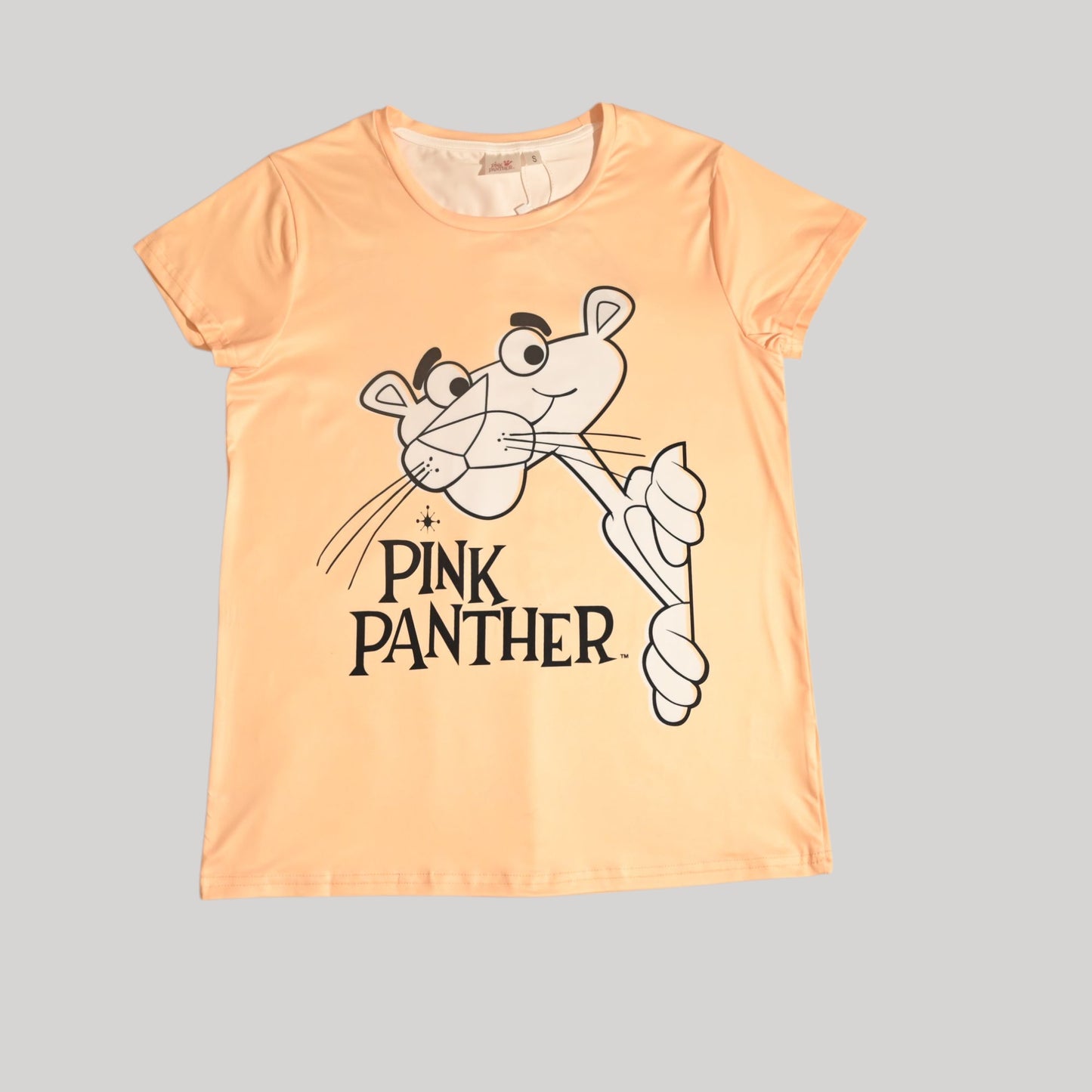 PINK PANTHER WOMENS SHORT SLEEVE PAJAMA SETS , SILKY POLYESTER