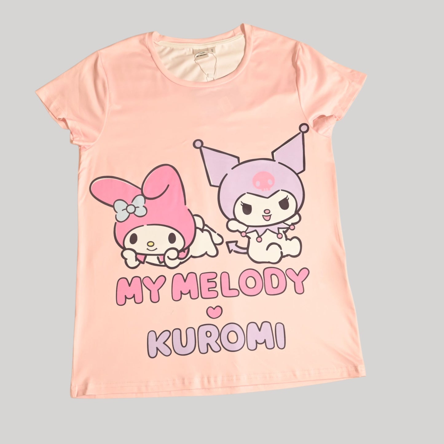 MY MELODY WOMENS SHORT SLEEVE PAJAMA SETS , SILKY POLYESTER