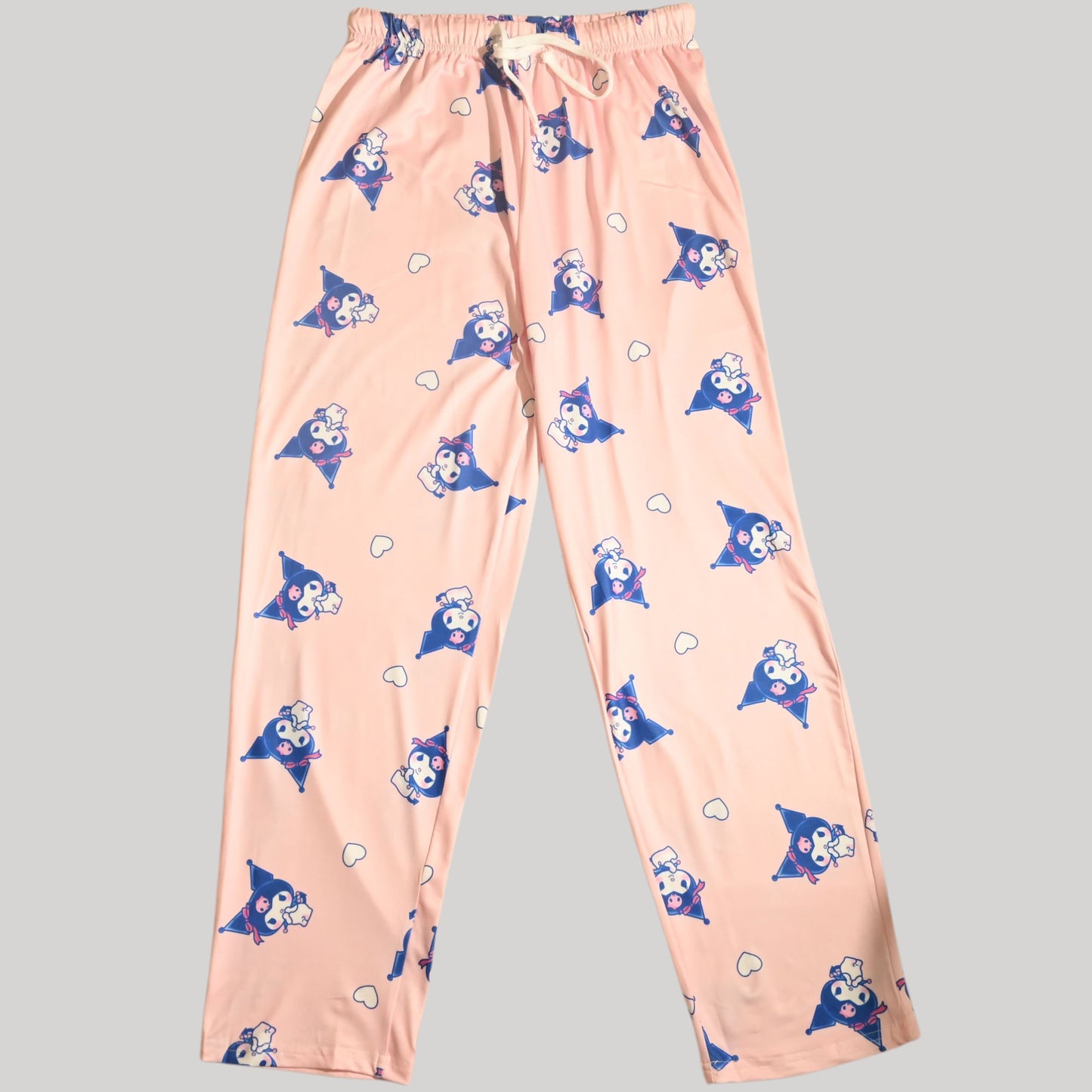 KUROMI WOMENS SHORT SLEEVE PAJAMA SETS , SILKY POLYESTER
