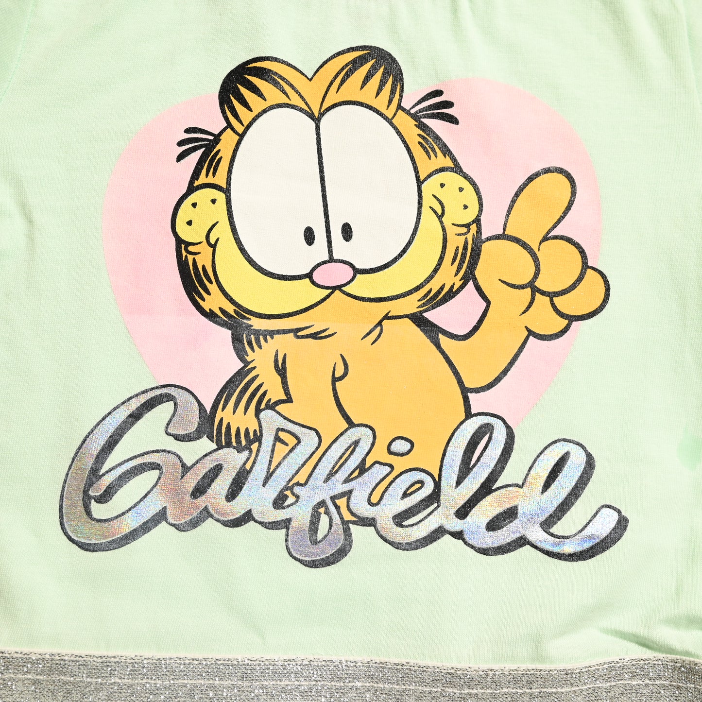 Girls' Tulle Dress with Garfield Graphic, Mint Green