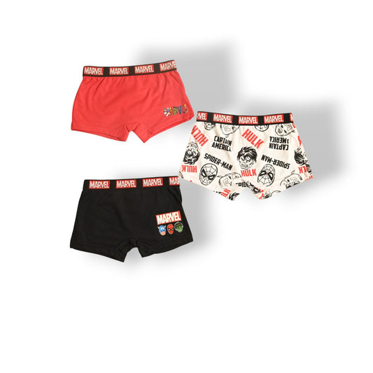 MARVEL 3PCS BOYS BOXER , 65%polyester,35%cotton