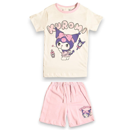 KUROMI GIRLS T-SHIRT & SHORT SET‬