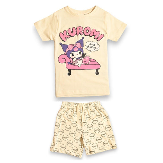 KUROMI GIRLS T-SHIRT & SHORT SET‬
