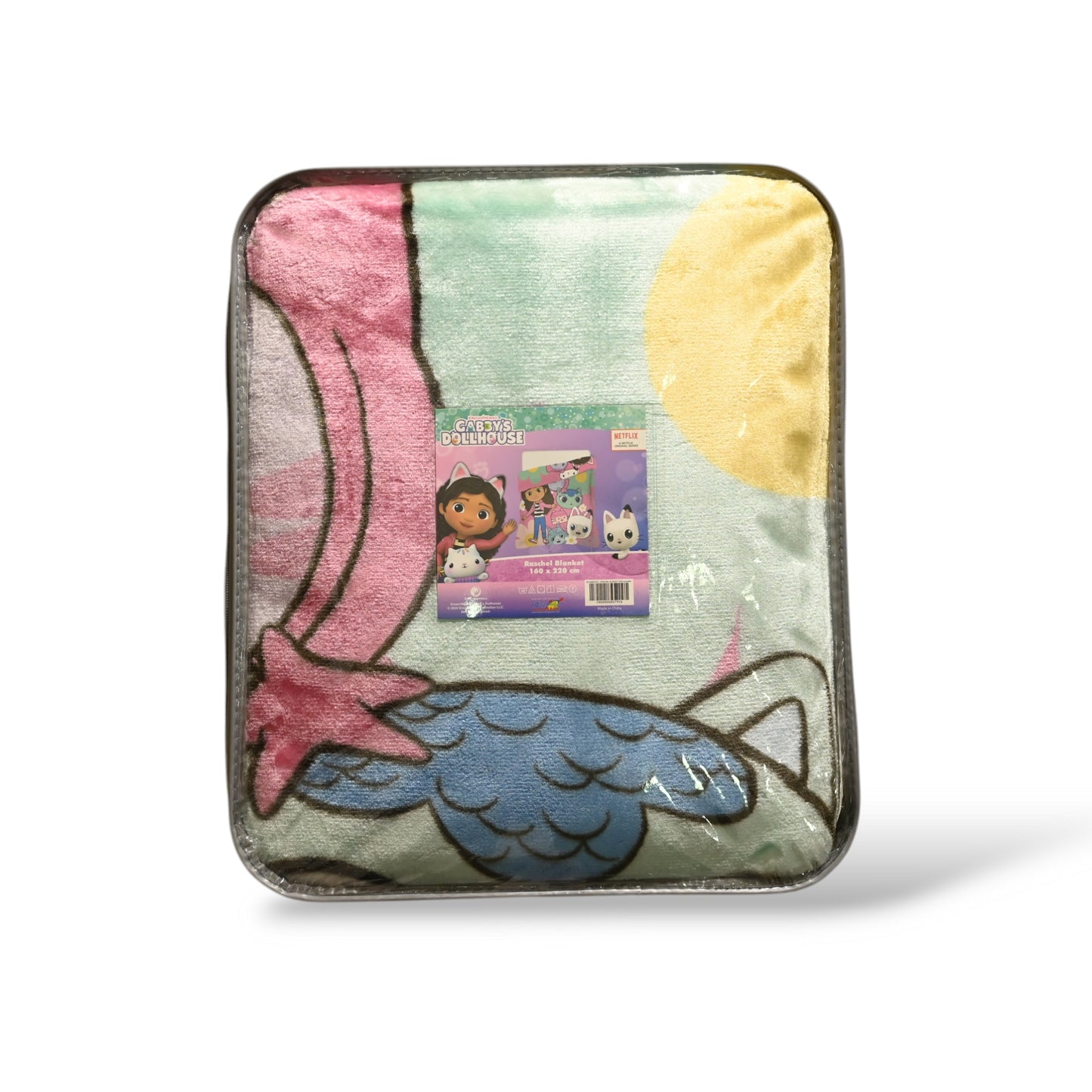 Gabby Doll House Raschel Blanket - 160 x 220 cm, 100% Polyester, 2200 grams