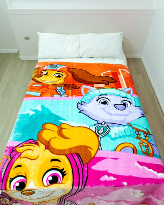 Paw Patrol Raschel Blanket - 160 x 220 cm, 100% Polyester