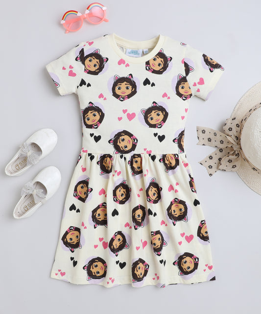 GABBY DOLLHOUSE -  Girl's Jersey Dress | Girls Dress | Cotton | Gabby's