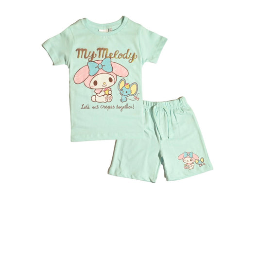 MY MELODY GIRLS T-SHIRT & SHORT SET‬